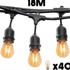 Guirlande connectable MAFY 40 ampoules E27 18M