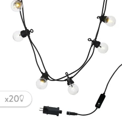 Guirlande connectable PARTY CLEAR 40 globes 14,7M