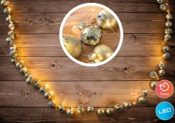 Guirlande de Noël LED d'extérieur l : 240cm or