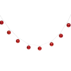 Guirlande de noël lumineuse boules rouges disco led L.165cm Feeric Light & Christmas