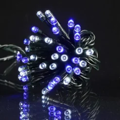 Guirlande electrique 120 Led blanc bleues 6m