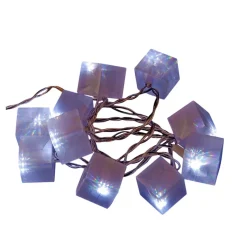 Guirlande electrique cubes lumineux 10 Led blanc