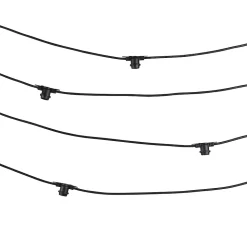 Guirlande esprit guinguette Feria Little Garden E27 IP44 blanc chaud 15m noir