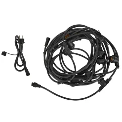 Guirlande esprit guinguette Feria Little Garden E27 IP44 blanc chaud 15m noir