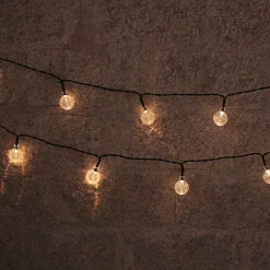 Guirlande extérieur LED solaire L.2,66m blanc chaud New Garden, Griselda glossy