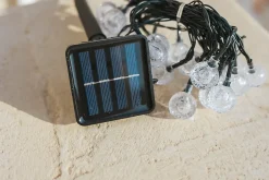 Guirlande extérieur LED solaire L.2,66m blanc chaud New Garden, Griselda glossy