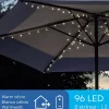 Guirlande extérieure LED blanc chaud pour parasol fixe - Jardideco