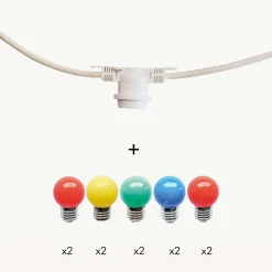 Guirlande guinguette Festival E27 - 5m prolongeable - Chromex