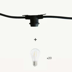 Guirlande guinguette Festival E27 - 10m prolongeable - Chromex