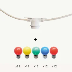 Guirlande guinguette Festival E27 - 20m prolongeable - Chromex