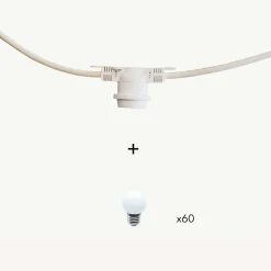 Guirlande guinguette Festival E27 - 20m prolongeable - Chromex