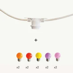 Guirlande guinguette Festival E27 - 5m prolongeable - Chromex