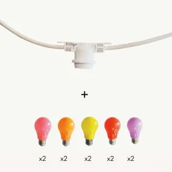 Guirlande guinguette Festival E27 - 5m prolongeable - Chromex