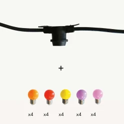 Guirlande guinguette Festival E27 - 10m prolongeable - Chromex