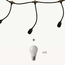 Guirlande guinguette Javanaise E27 - 5m prolongeable - Chromex