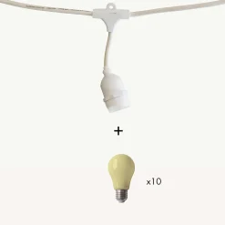 Guirlande guinguette Java E27 - 5m prolongeable - Chromex