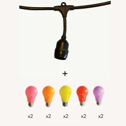 Guirlande guinguette Java E27 - 5m prolongeable - Chromex