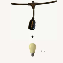 Guirlande guinguette Java E27 - 5m prolongeable - Chromex