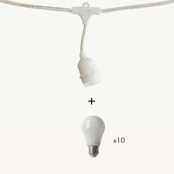 Guirlande guinguette Java E27 - 5m prolongeable - Chromex