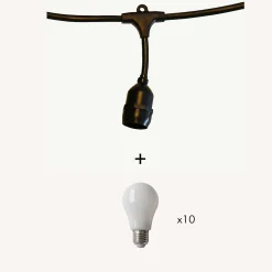 Guirlande guinguette Java E27 - 5m prolongeable - Chromex