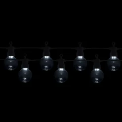 Guirlande Guinguette LED 8M 10pcs 3W IP65 - Câble Noir - Blanc Chaud 2300K - 3500K - SILAMP