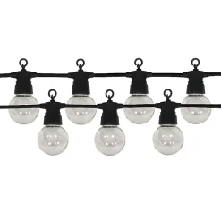 Guirlande Guinguette LED 8M 10pcs 3W IP65 - Câble Noir - Blanc Chaud 2300K - 3500K - SILAMP