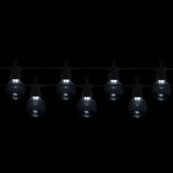 Guirlande Guinguette LED 13M 20pcs 6W IP65 Monocouleur - Câble Noir - Blanc Froid 6000K - 8000K - SILAMP