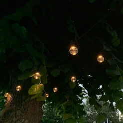 Guirlande Guinguette LED 13M 20pcs 6W IP65 Monocouleur - Câble Noir - Blanc Froid 6000K - 8000K - SILAMP