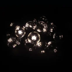 Guirlande Guinguette LED 13M 20pcs 6W IP65 Blanc Chaud - Câble Blanc - SILAMP