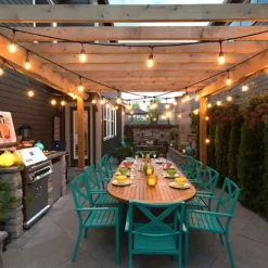 Guirlande Guinguette LED 15M IP65 pour 15 Ampoules E27 Suspendues (non fournies) - SILAMP