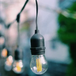 Guirlande Guinguette LED 15M IP65 pour 15 Ampoules E27 Suspendues (non fournies) - SILAMP