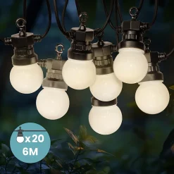 Guirlande Guinguette 6M Blanche Avec Prise