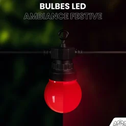 Guirlande Guinguette 10M Multicolore Avec Prise