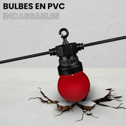 Guirlande Guinguette 10M Multicolore Avec Prise