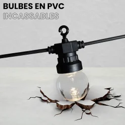 Guirlande Guinguette 10M Transparente Avec Prise