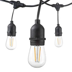 Guirlande Guinguette Noire Suspendue IP65 6m pour 10 Ampoules E27