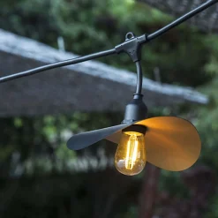 Guirlande Hat light Lumisky IP44 1000lm E27 noir 6m