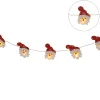 Guirlande interieur 10 pere noel feutrine led