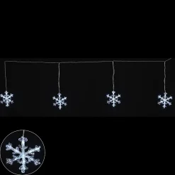 Guirlande électrique bannière de flocons 50Led