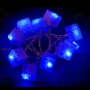Guirlande électrique cubes lumineux 10 Led bleue