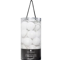 Guirlande LED 20 boules - blanc L435 cm - Atmosphera