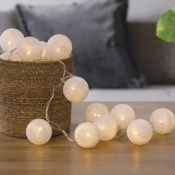 Guirlande LED 20 boules - blanc L435 cm - Atmosphera