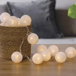 Guirlande LED 20 boules - blanc L435 cm - Atmosphera
