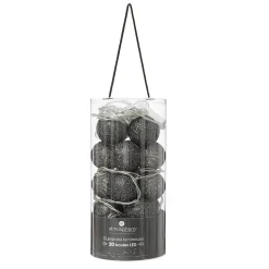 Guirlande LED 20 boules - noir L435 cm - Atmosphera