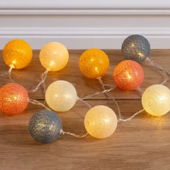 Guirlande LED 10 boules Oya pile L175cm multicolore - Atmosphera
