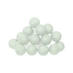 Guirlande LED à pile - 16 boules - vert céladon - L255 cm - Atmosphera
