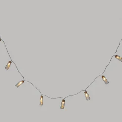 Guirlande LED à pile - 10 fleurs - verre - L165 cm - Atmosphera