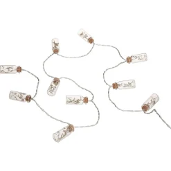 Guirlande LED à pile - 10 fleurs - verre - L165 cm - Atmosphera