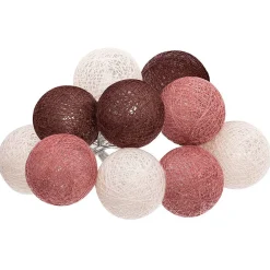 Guirlande LED à piles 10 boules- Marron- Atmosphera