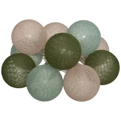 Guirlande LED à piles 10 boules- Gris- Atmosphera